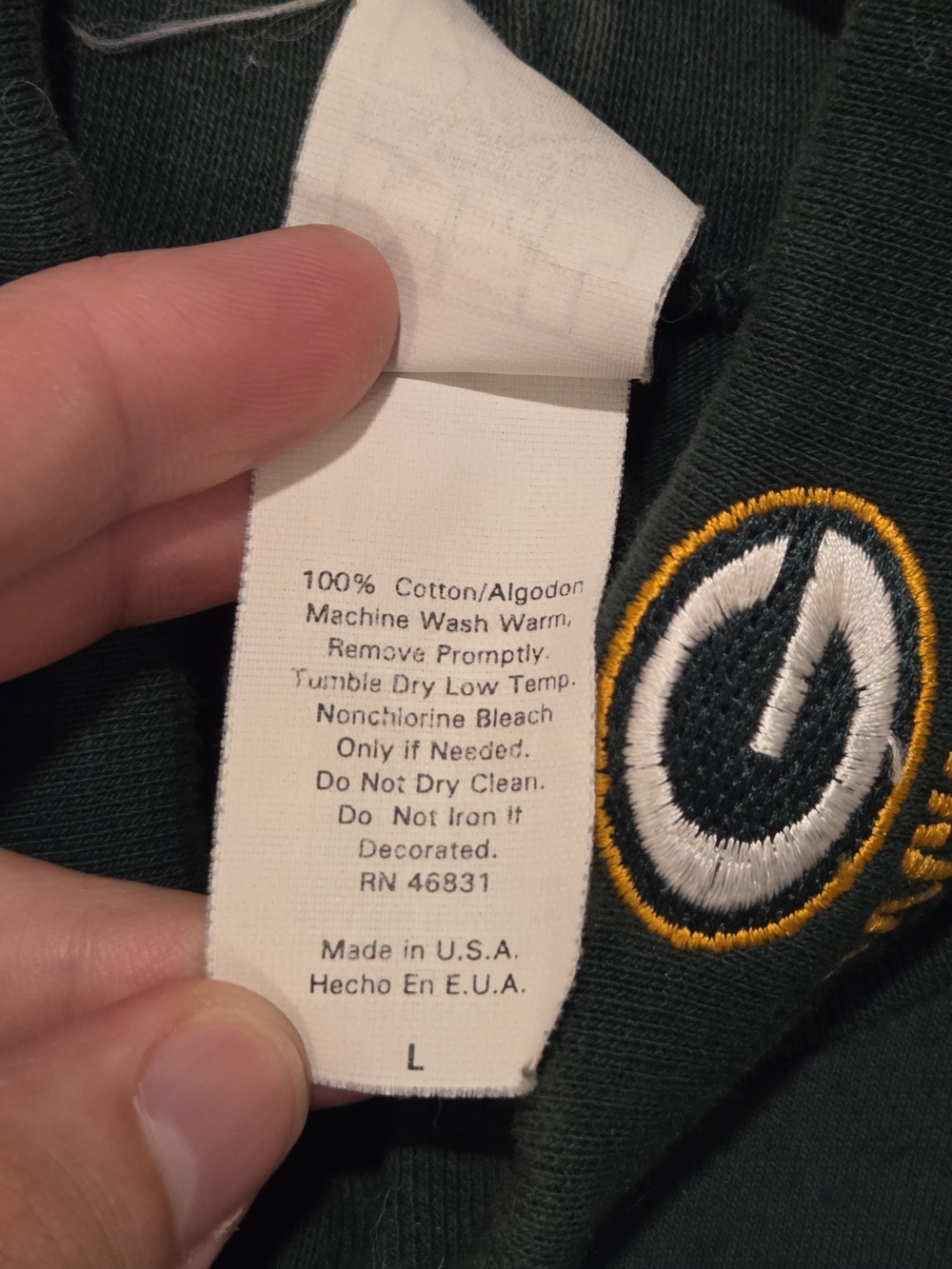 Vintage 90s Green Bay Packers NFL Football Turtleneck Long-Sleeve - Picture 7 of 10